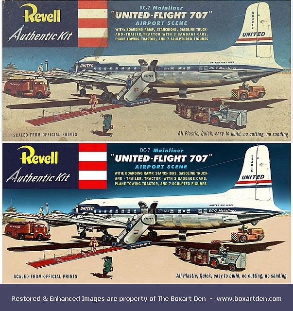 Revell DC-7 United Before & After
