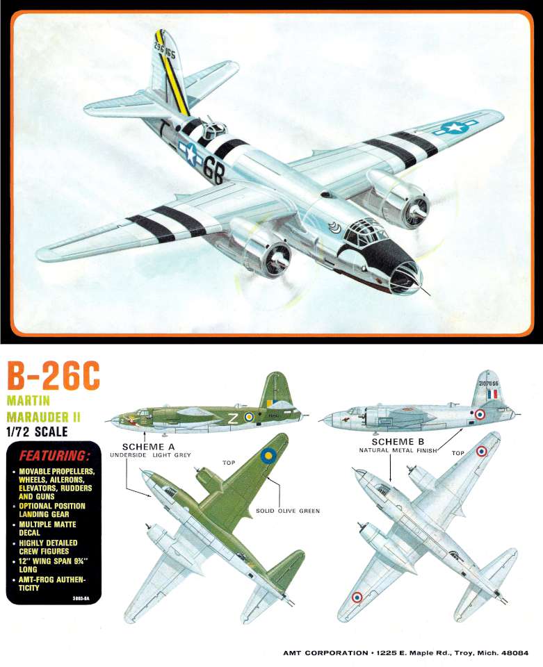 AMT Martin B-26C Marauder - front & back