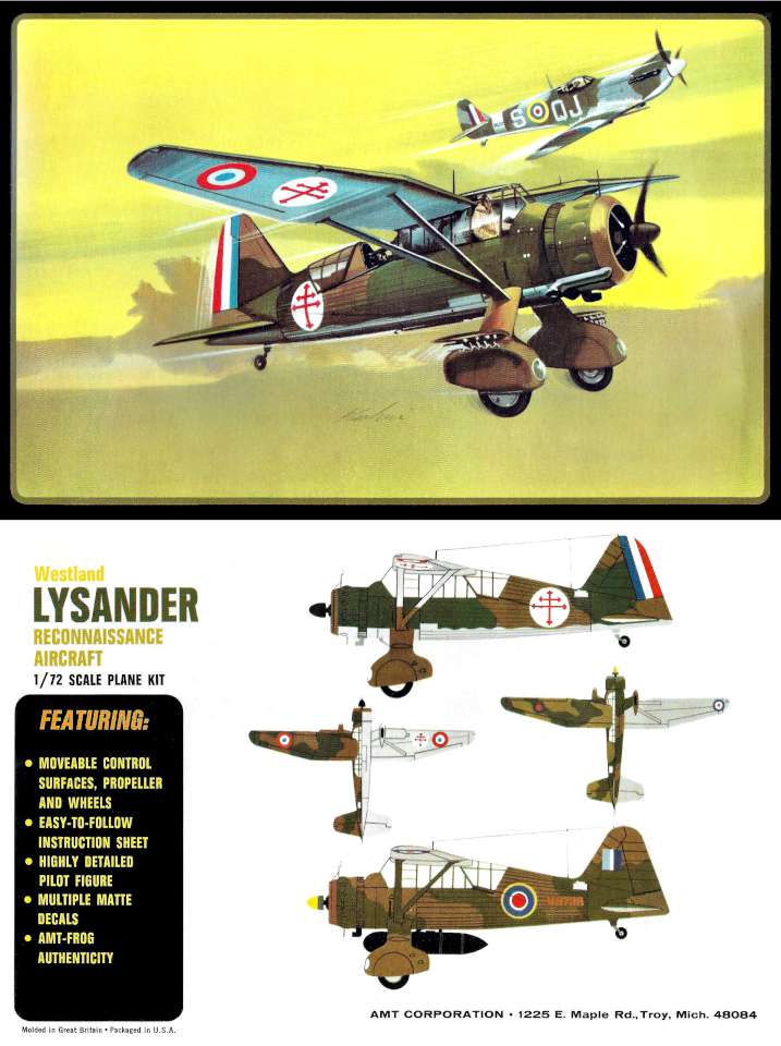 AMT Westland Lysander - Front & Back