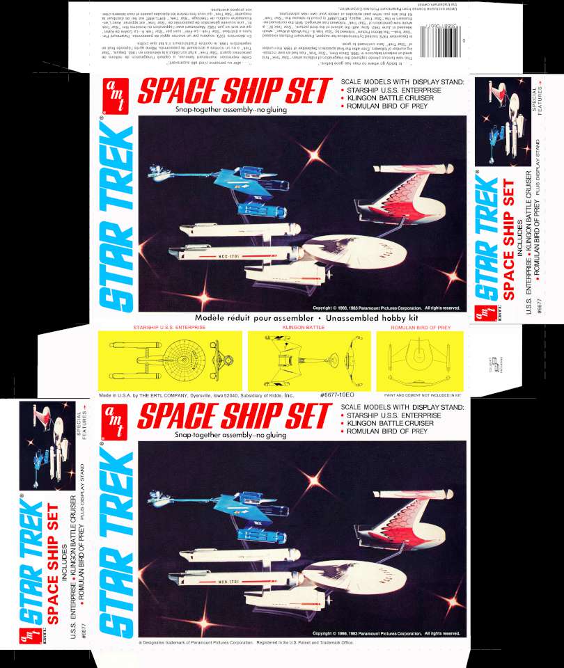 AMT Star Trek Space Ship Set 1983