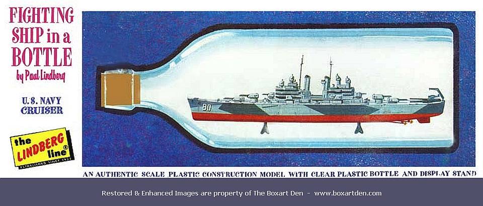 Lindberg Fighting Ship In A Bottle