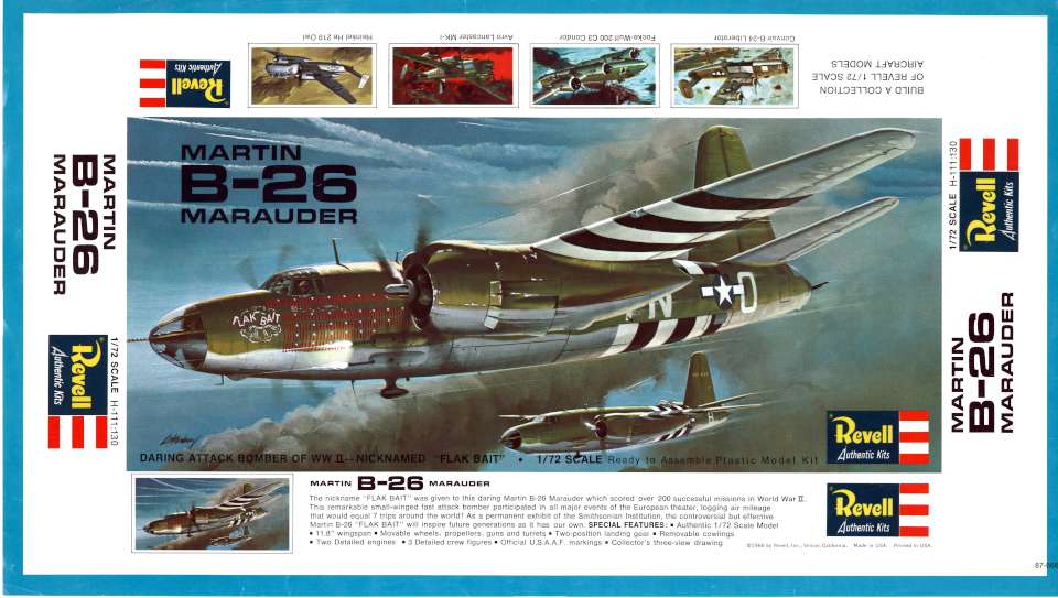 Revell Martin B-26 Marauder 1966