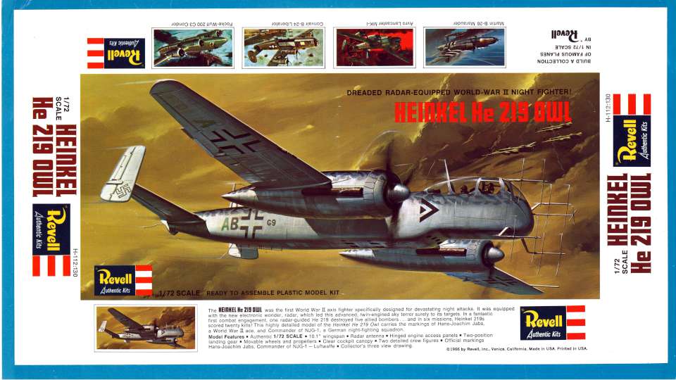 Revell Heinkel He219 Owl 1966