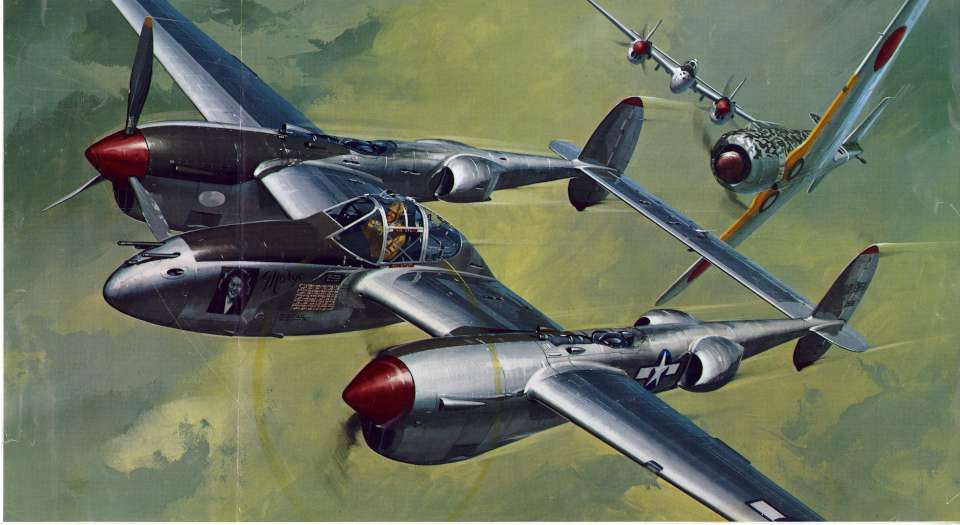 Revell Lockheed P-38J Lightning Bong's 'Marge' 1970