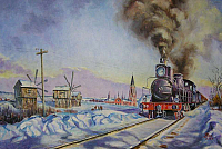 Steam train in snow-960